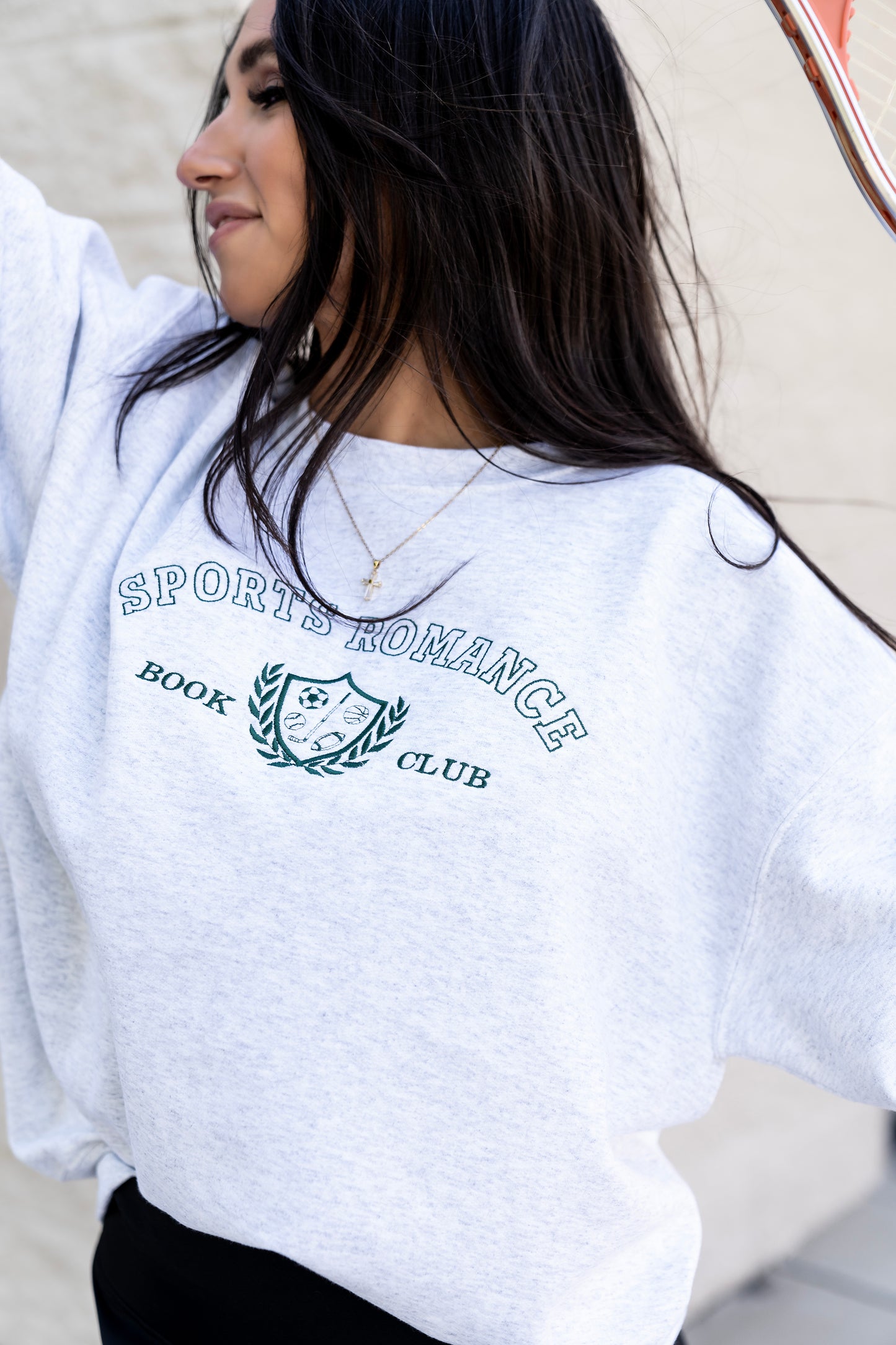 SPORTS ROMANCE Crewneck Sweatshirt in Ash