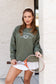 SPORTS ROMANCE Crewneck Sweatshirt in Military Green