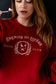 ENEMIES TO LOVERS Crewneck Sweatshirt in Cherry Red