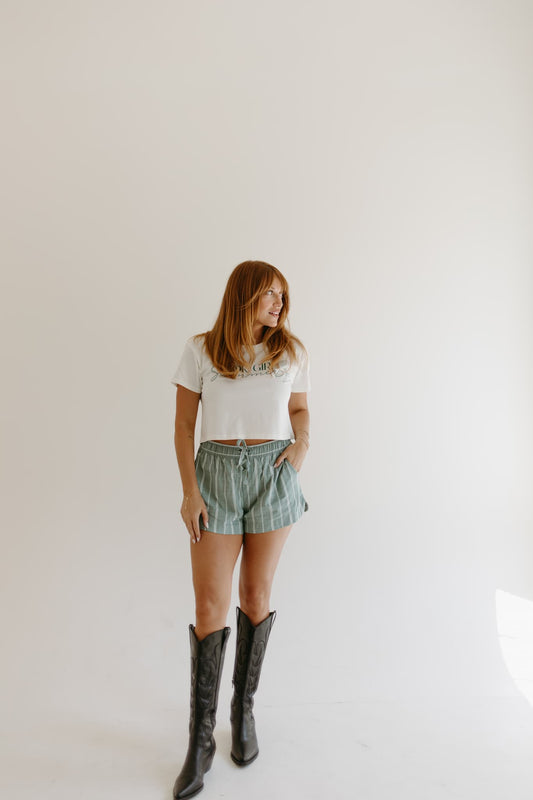 BOOK GIRL SUMMER Cropped tee