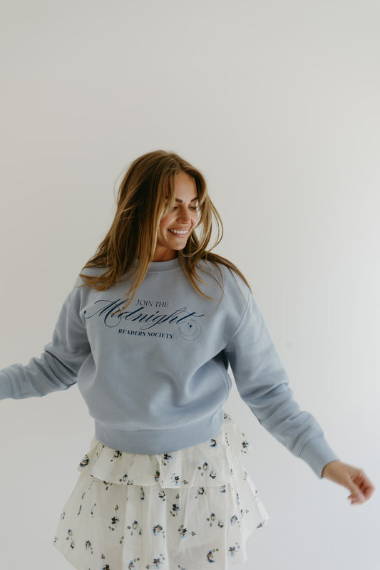 MIDNIGHT READER SOCIETY Crew Neck Sweatshirt.